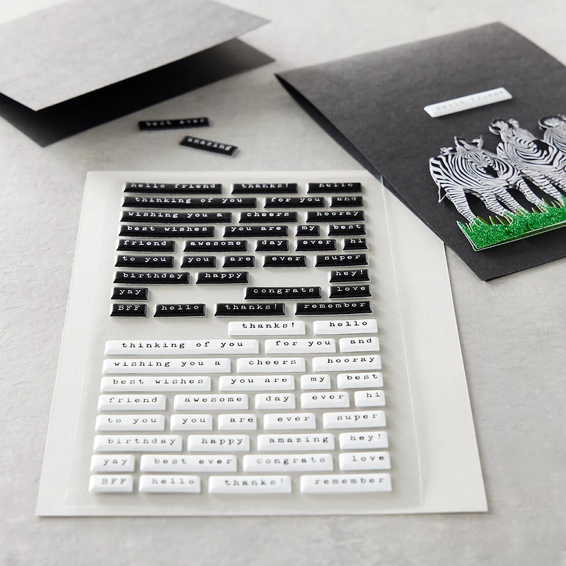 Black & White Sentiment Stickers by Recollections™