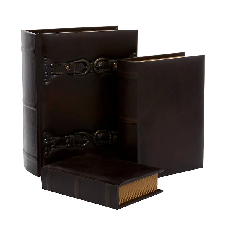 Dark Brown Traditional Wood Box Set