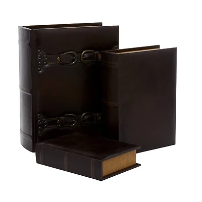 Dark Brown Traditional Wood Box Set