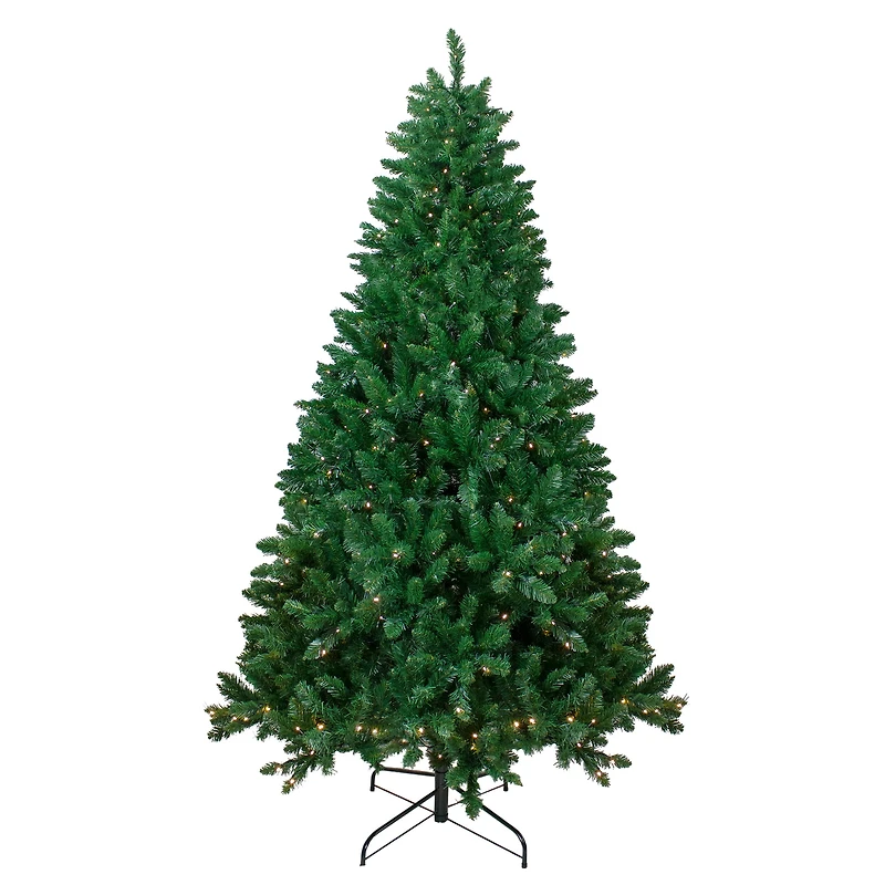 7.5ft. Pre-Lit Twin Lakes Fir Artificial Christmas Tree, Warm White LED Lights