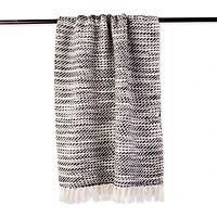 DII® Gray Tone Diagonal Stripe Acrylic Throw