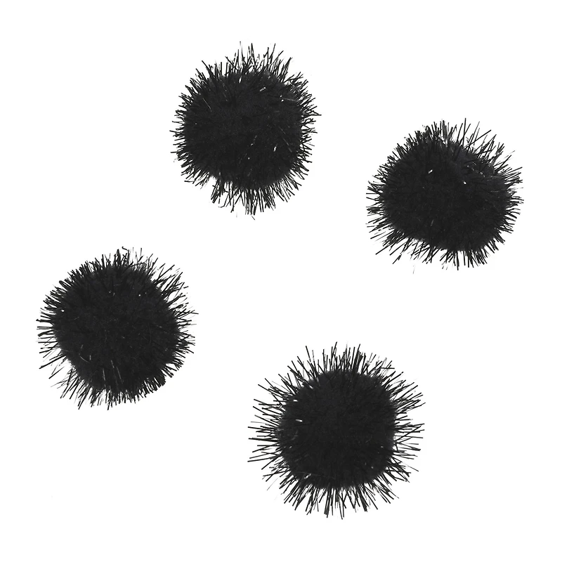 Black Sparkle Pom Poms by Creatology™