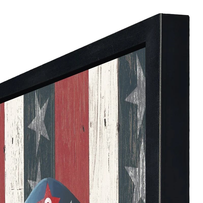 18" x 24" Patriotic Ice Cream Pup Framed Print