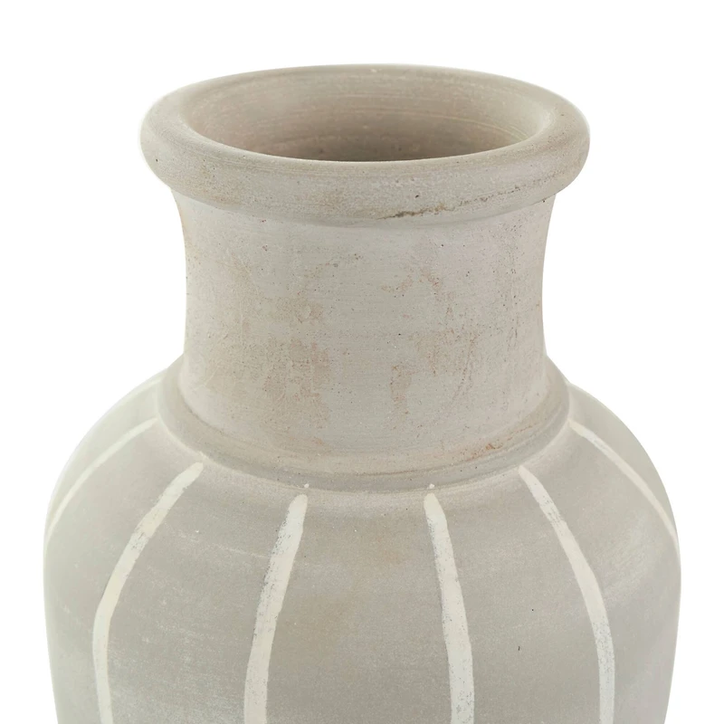 15" Blue & Gray Ceramic Abstract Ombre Drip Vase