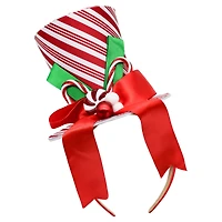 Red & White Candy Cane Top Hat Headband by Celebrate It™