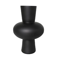 Black Glass Trumpet Vase Set