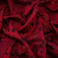 Cosplay by Yaya Han Red Metallic Tonal Floral Brocade Fabric