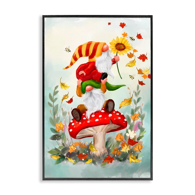 Stupell Industries Autumn Garden Gnome Framed Giclee Art