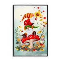 Stupell Industries Autumn Garden Gnome Framed Giclee Art