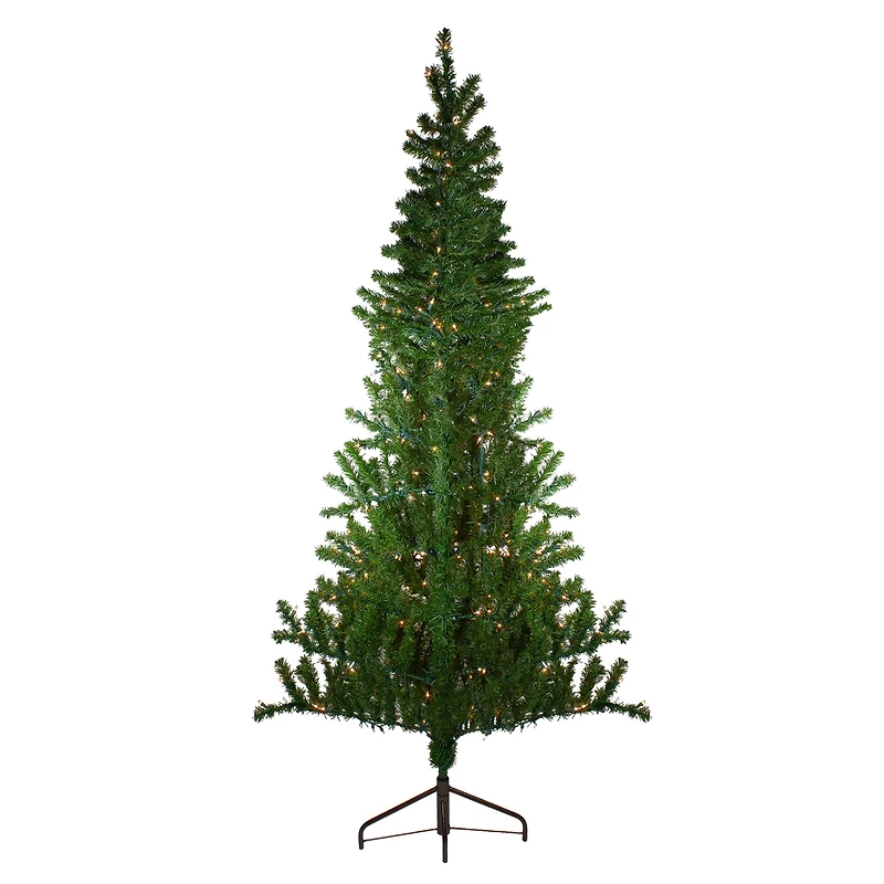 6.5ft. Pre-Lit Canadian Pine Artificial Christmas Wall Tree, Clear Lights