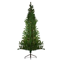 6.5ft. Pre-Lit Canadian Pine Artificial Christmas Wall Tree, Clear Lights