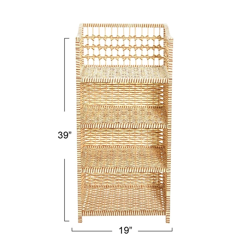 Household Essentials 39" Woven Paper Rattan Accent Shelf