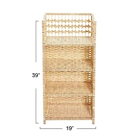 Household Essentials 39" Woven Paper Rattan Accent Shelf