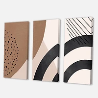 Designart - Abstract Shapes in Terracotta and Ivory Shapes III