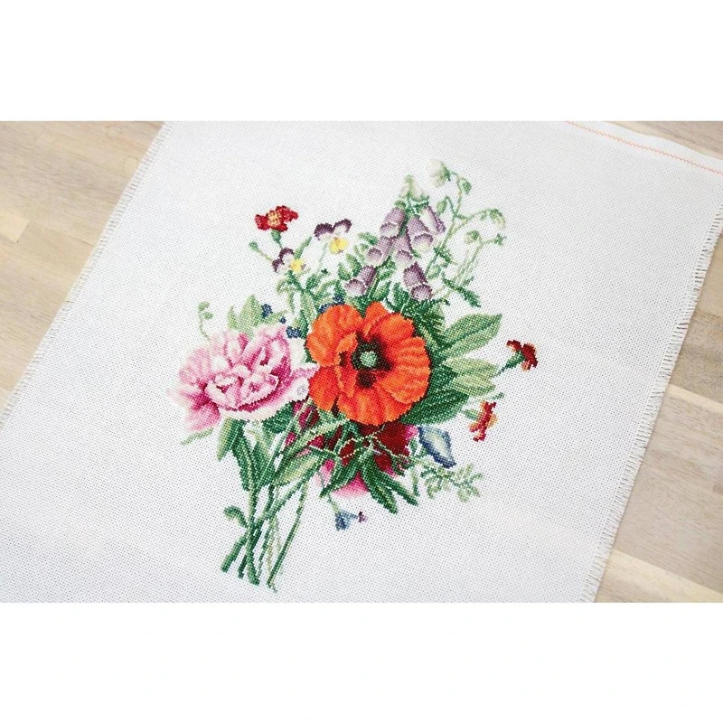 Luca-S Bouquet of Flowers Counted Cross Stitch Kit
