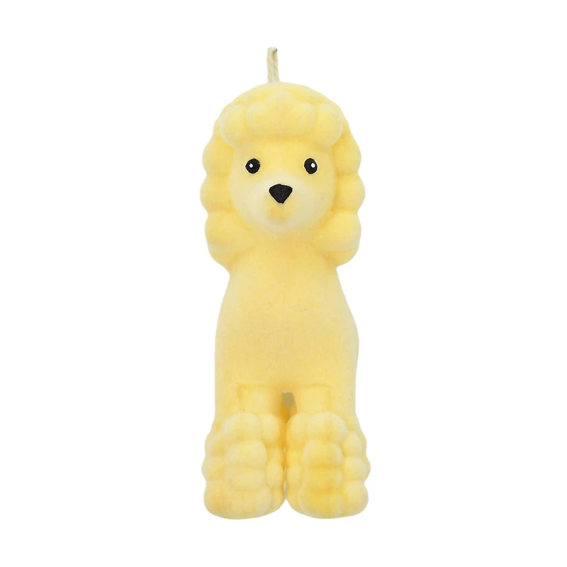 5.25" Flocked Poodle Plastic Ornament by Ashland