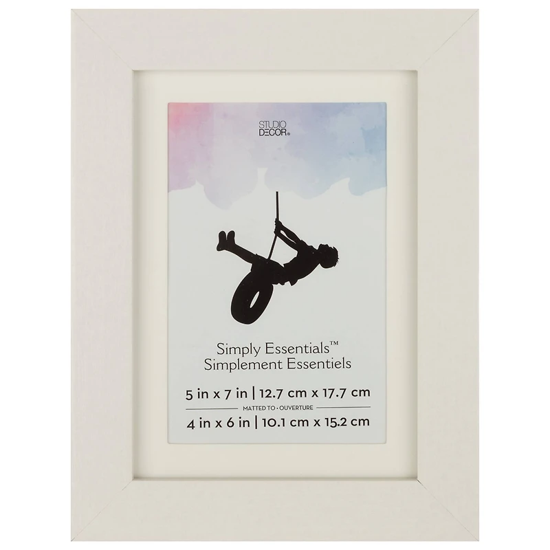 Simply Essentials™ 4" x 6" White Frame with Mat by Studio Décor®