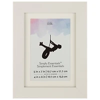 Simply Essentials™ 4" x 6" White Frame with Mat by Studio Décor®