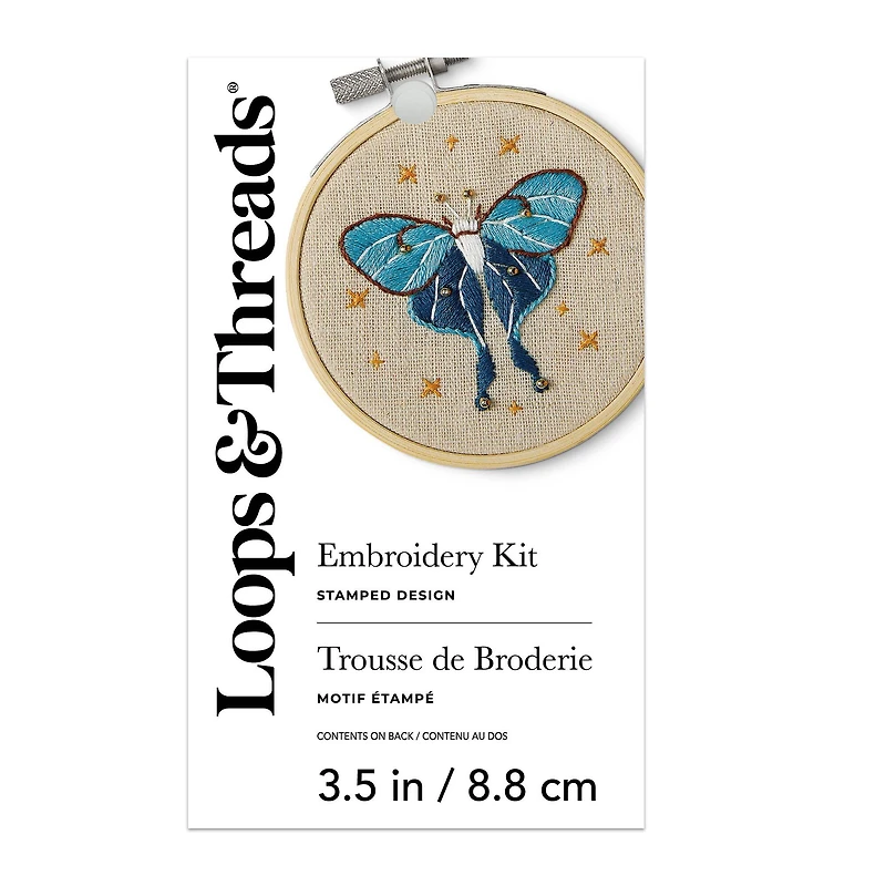 3.5" Luna Moth Embroidery Kit by Loops & Threads®