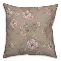 Intricate Floral Throw Pillow