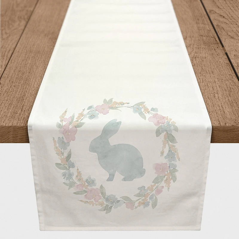 Easter Wreath 2 16" x 90" Poly Twill Table Runner