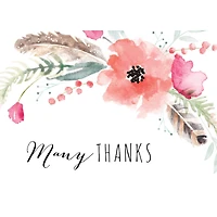 JAM Paper Blank Free Spirit Thank You Cards Set, 36ct.