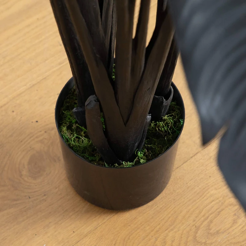 6ft. Artificial Halloween Black Travelers Palm Tree