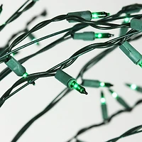 9ft. Pre-Lit Cascade Twig Artificial Christmas Tree, Green Lights