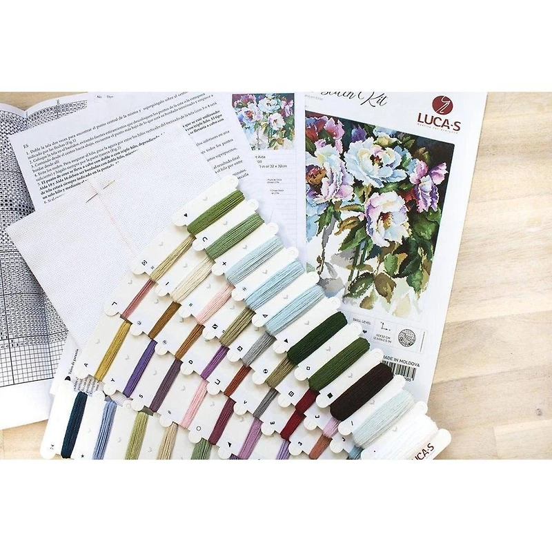 Luca-s White Roses Counted Cross Stitch Kit