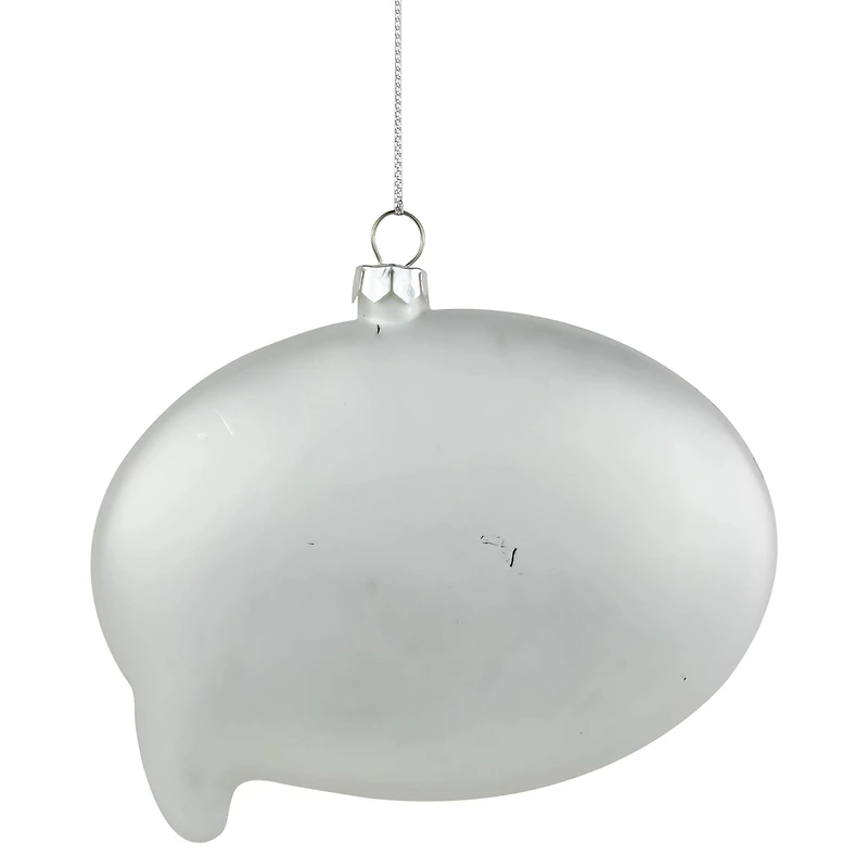 4.75" Pride 'Love is Love' Speech Bubble Glass Christmas Ornament