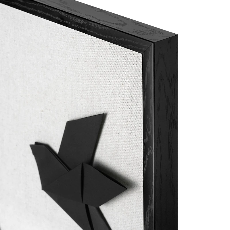 American Art Decor Silhouettes in Flight Paper & Linen Wall Art - 18" x 18"