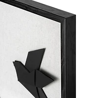 American Art Decor Silhouettes in Flight Paper & Linen Wall Art - 18" x 18"