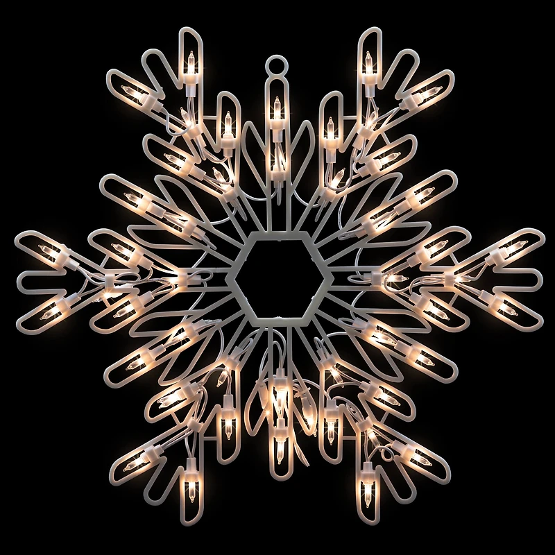 Lighted Snowflake Christmas Window Silhouette Decoration - 15.25"