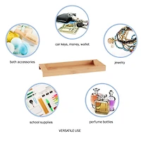 Hastings Home Bamboo Bathroom & Vanity Tray, 16" x 6"