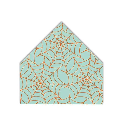 Blue Spider Webs House Shaped Canvas