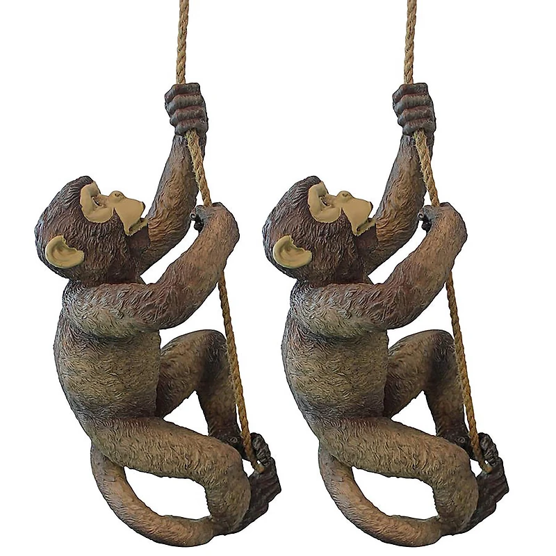 Design Toscano® 20" Makokou the Climbing Monkey Statue, 2ct.