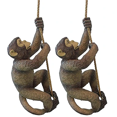 Design Toscano® 20" Makokou the Climbing Monkey Statue, 2ct.
