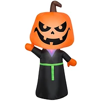 3.5ft. Airblown® Inflatable Halloween Jack-o'-Lantern Reaper with LED Lights