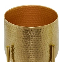 Gold Modern Planter, Set of 2" 17", 19"