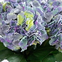 20" Artificial Hydrangea Arrangement in Glass Vase