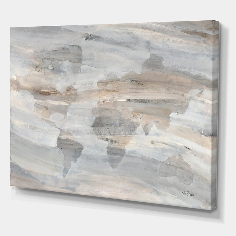 Designart - Misty World Map