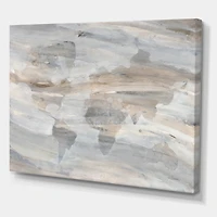 Designart - Misty World Map