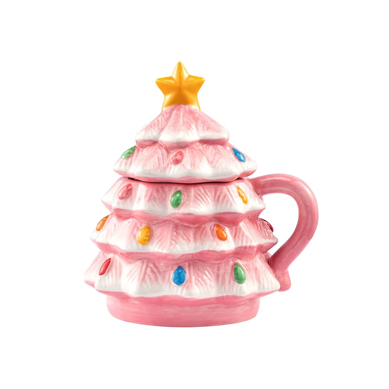 Mr. Christmas 16oz. Nostalgic Ceramic Tree Lidded Mug