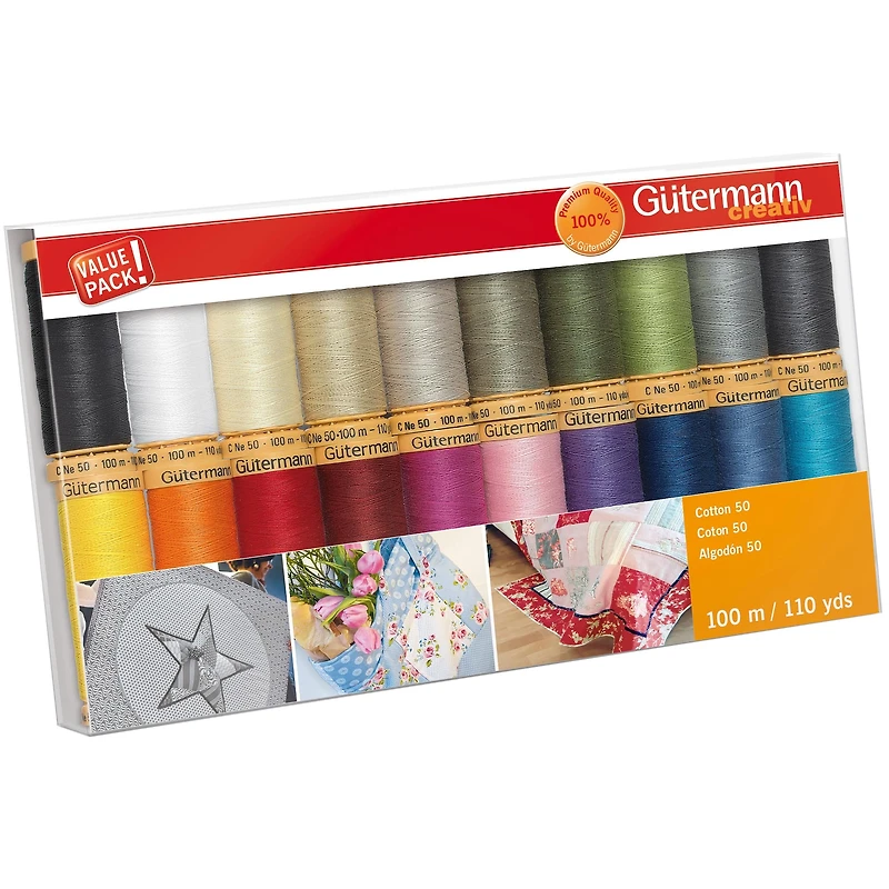 Gütermann Basics Cotton 50 Thread Set, 20ct.