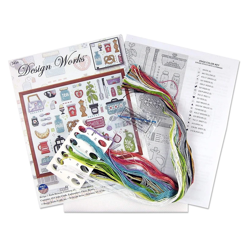 Design Works™ Retro Kitchen Counted Cross Stitch Kit