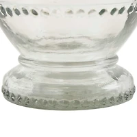 Clear Glass Beaded Decorative Jars Set