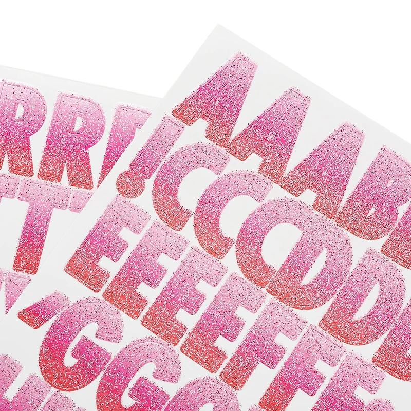 Glitter Pink Ombre Alphabet Stickers by Recollections™
