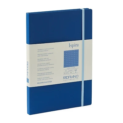 Fabriano® Ispira Blue Hard-Cover Dotted Notebook