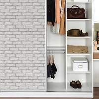 InHome Cambridge Brick Gray Peel & Stick Wallpaper