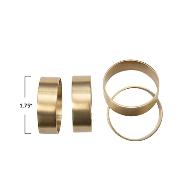 Hello Honey® Brass Round Napkin Ring Set